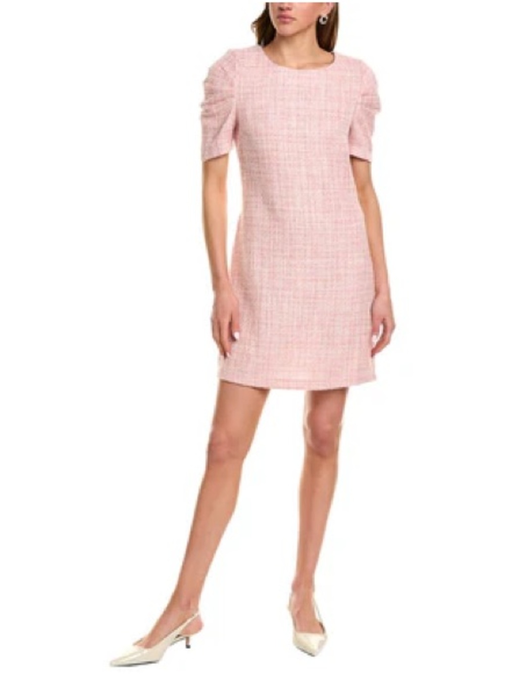 Area Stars Pink Tweed Short Sleeve Shift Dress Size Large BNWT